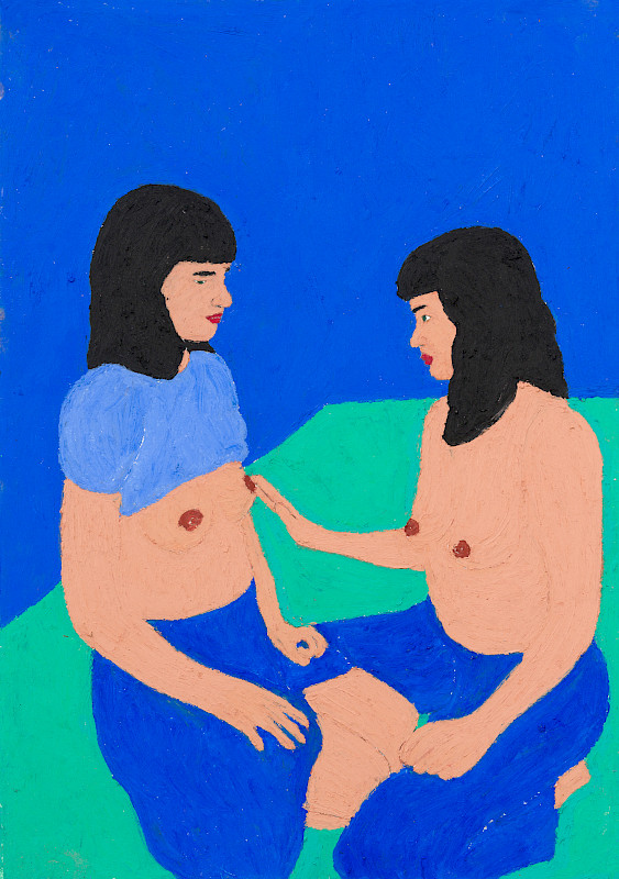Langsam, Ölpastell auf Papier, 62 x 44 cm