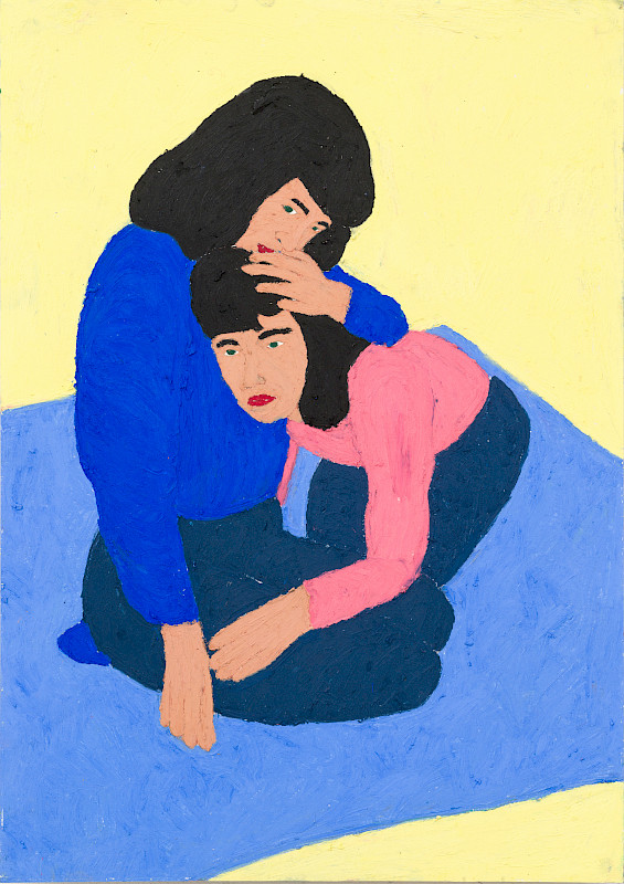Nah am Körper, Ölpastell auf Leinwand, 127 x 97 cm